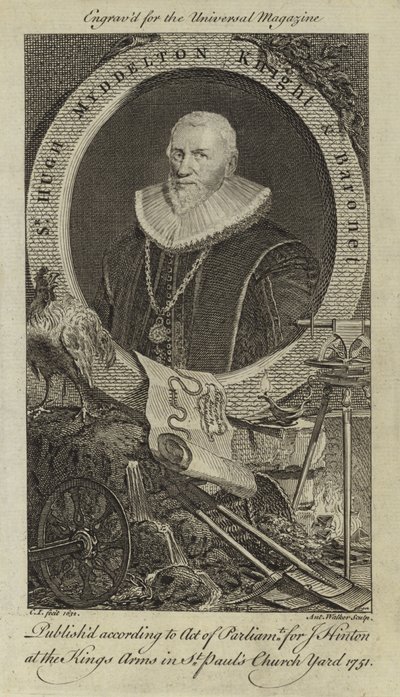 Sir Hugh Myddelton, riddare och baronet av English School