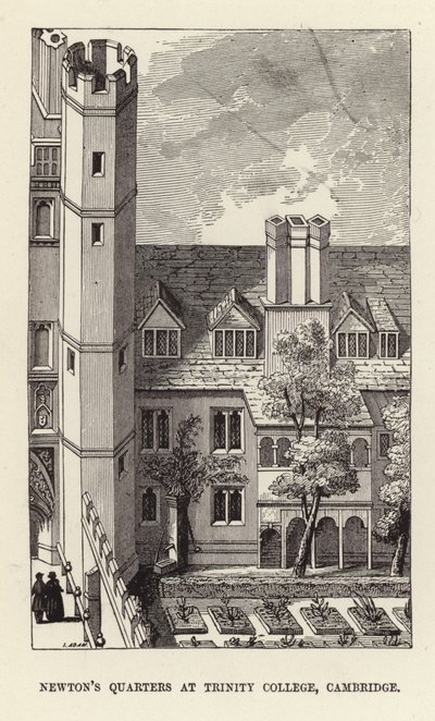 Sir Isaac Newtons kvarter på Trinity College, Cambridge av English School