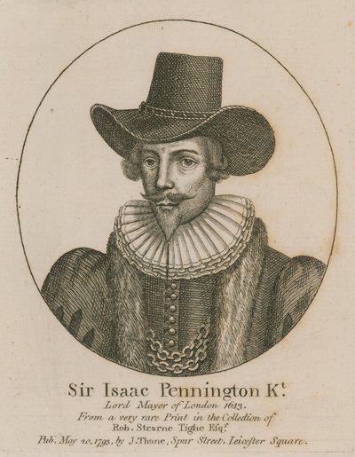 Sir Isaac Pennington, borgmästare i London 1643 av English School