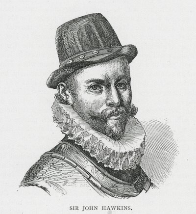 Sir John Hawkins (gravyr) av English School