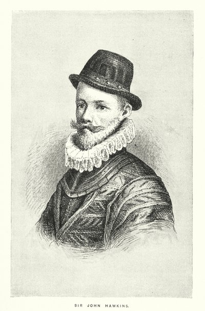 Sir John Hawkins (gravyr) av English School