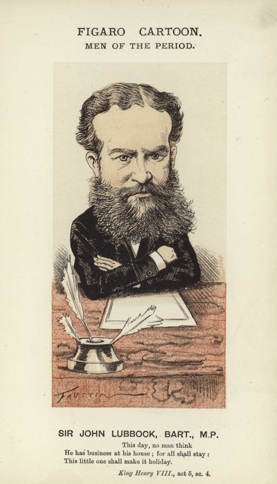 Sir John Lubbock, engelsk politiker av English School