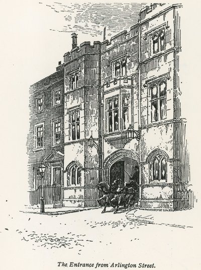 Sir John Penders House, ingången från Arlington Street, London av English School