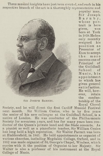 Sir Joseph Barnby (engraving) av English School