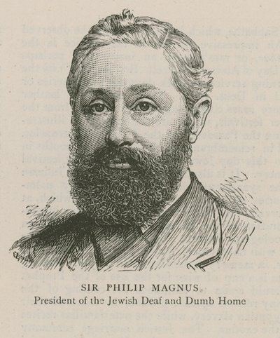 Sir Philip Magnus, president för det judiska dövstumma hemmet av English School