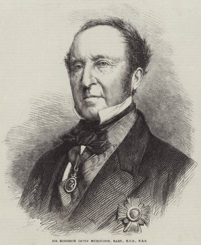 Sir Roderick Impey Murchison, Baronet, KCB, FRS (gravyr) av English School