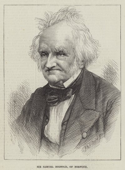 Sir Samuel Bignold, från Norwich (gravyr) av English School