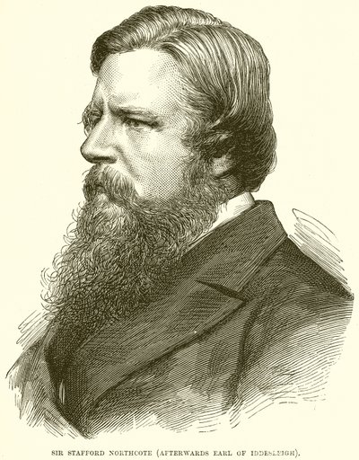 Sir Stafford Northcote (efteråt Earl of Iddesleigh) av English School