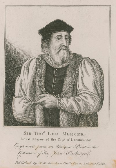 Sir Thomas Leigh, Mercer, borgmästare i London 1558 av English School
