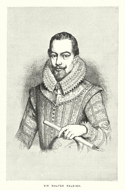 Sir Walter Raleigh (gravyr) av English School