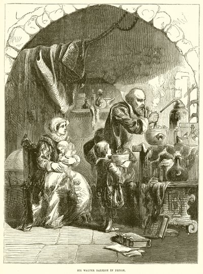Sir Walter Raleigh i fängelse av English School
