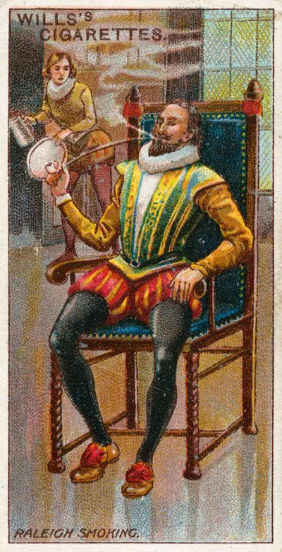 Sir Walter Raleigh röker av English School