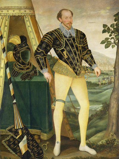Sir William Drury, från Hawstead, Suffolk (1527-79), 1587 av English School