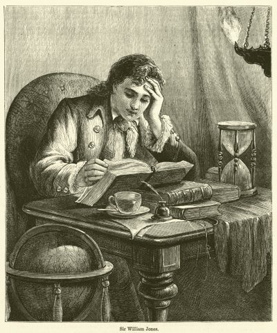 Sir William Jones (gravyr) av English School