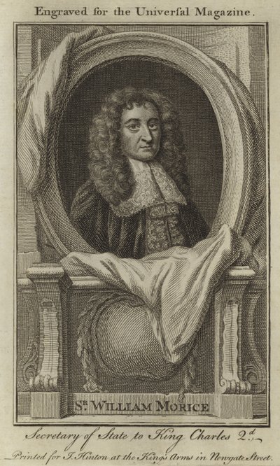 Sir William Morice, utrikesminister åt kung Charles 2:a av English School