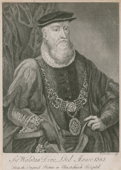 Sir Wolstan Dixie, borgmästare i London, 1585 av English School