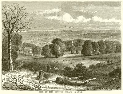 Platsen för Crystal Palace 1852 av English School