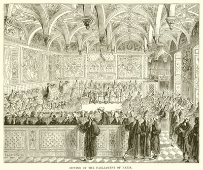 Sammanträde i Paris parlament av English School