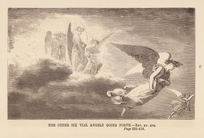 Sechs Vial-Engel ziehen aus (Gravur) von English School