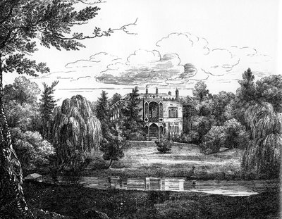 Skiss av Greenbank House, Liverpool av English School
