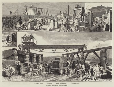Skisser på Portland Convict Prison (gravyr) av English School
