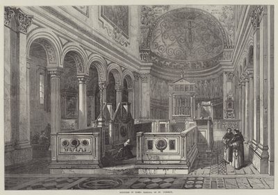 Skisser i Rom, St Clements basilika (gravyr) av English School