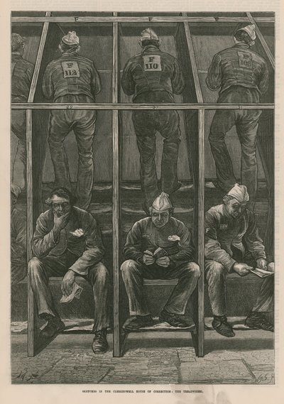 Skisser i Clerkenwell House of Correction av English School