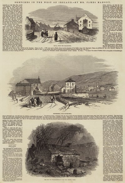 Skisser i västra Irland (gravyr) av English School