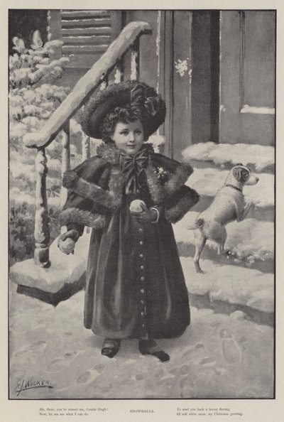 Snöbollar (litho) av English School