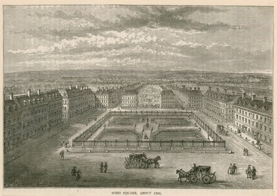 Soho Square, omkring 1700 av English School