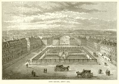 Soho Square, omkring 1700 av English School