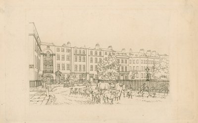 Soho Square, tittar västerut av English School