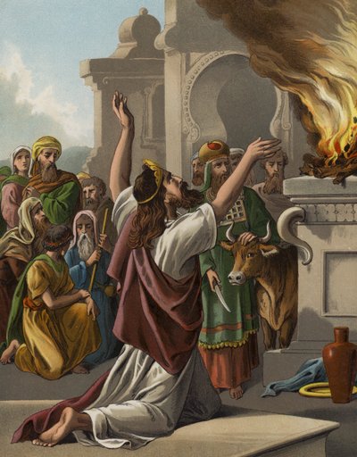 Salomos bön vid invigningen av templet (chromolitho) av English School