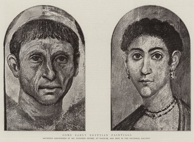 Några tidiga egyptiska målningar (gravyr) av English School