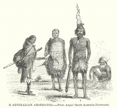 Aboriginerna i södra Australien (gravyr) av English School