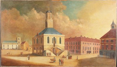 South Shields Market Place, ca 1800 av English School