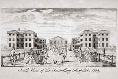 Södervy av Foundling Hospital, London, 1749 av English School