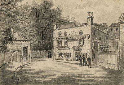 Spanjors Inn, Hampstead, London (wc på papper) av English School