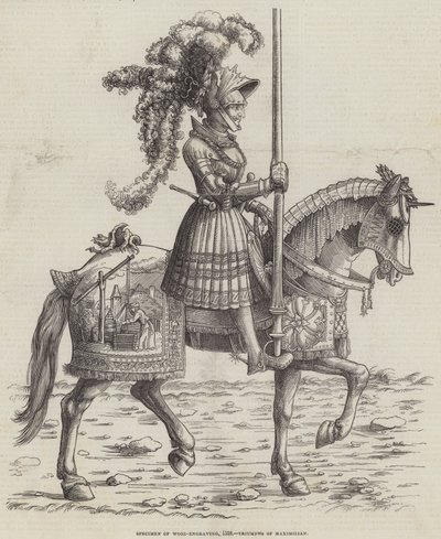 Exemplar av trägravyr, 1518, Maximilians triumfer av English School