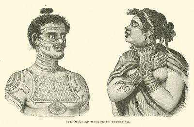 Exemplar av Marquesan-tatuering av English School