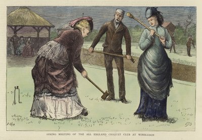 Vårmöte för All England Croquet Club i Wimbledon av English School
