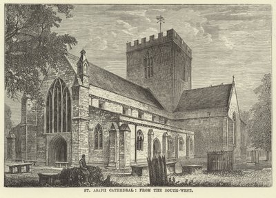 St Asaph Cathedral, från sydväst av English School