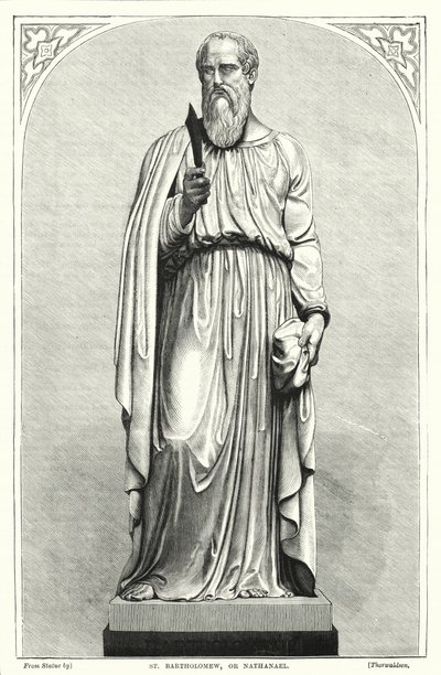 St Bartolomeus eller Nathanael (gravyr) av English School