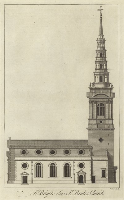 St Brides Church, London av English School