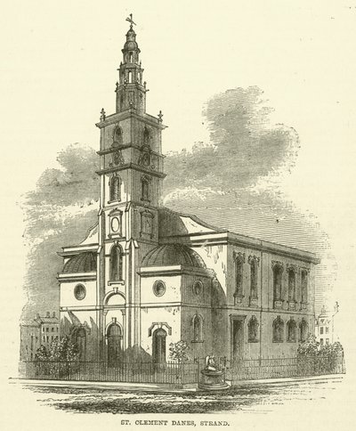 St Clement Danes, Strand (gravyr) av English School
