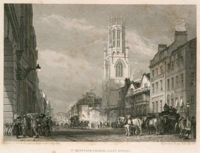 St Dunstans kyrka, Fleet Street, London av English School