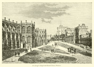 St Georges kapell och runda tornet, Windsor av English School