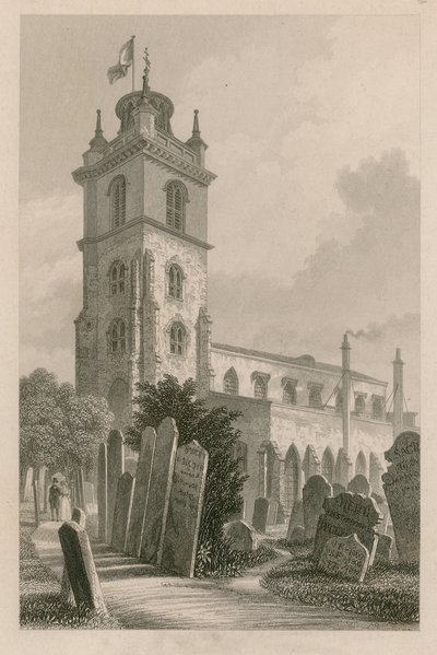 St Giles, Cripplegate, London av English School