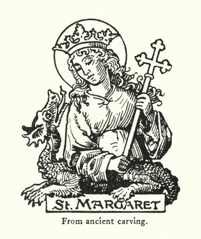 St Margaret, från forntida snideri (gravyr) av English School