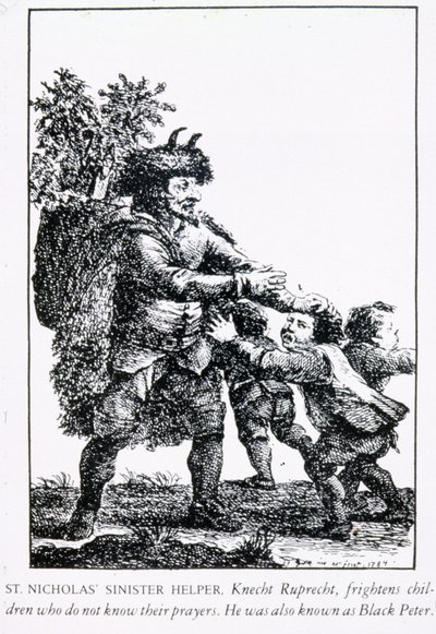 St. Nicholas Sinister Helper: Knecht Ruprecht, 1784 av English School